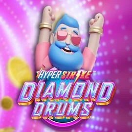 Official Slots logo: Hyper Strike Diamond Drums by Gameburger Studios at Bizzo Casino